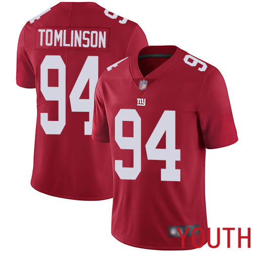 Youth New York Giants #94 Dalvin Tomlinson Red Limited Red Inverted Legend Football NFL Jersey